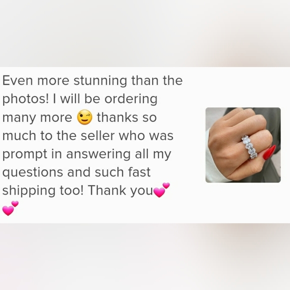 18k Swarovski oval eternity band - Picture 5 of 7